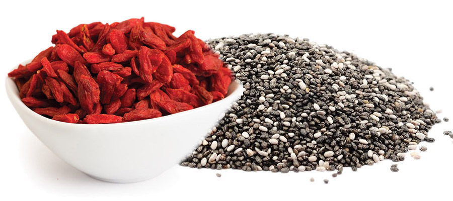 Chia semínka a goji