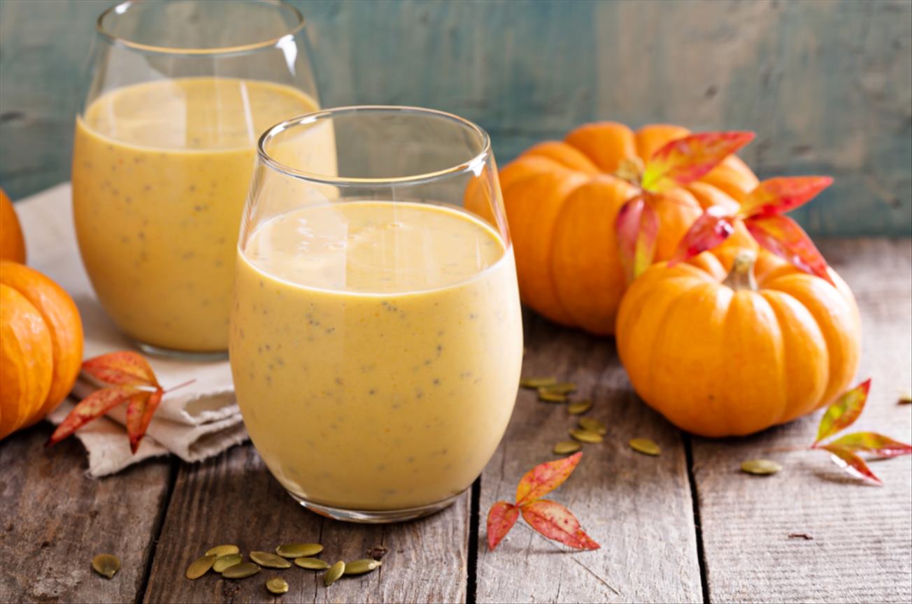 Dýňové smoothie a chia semínky